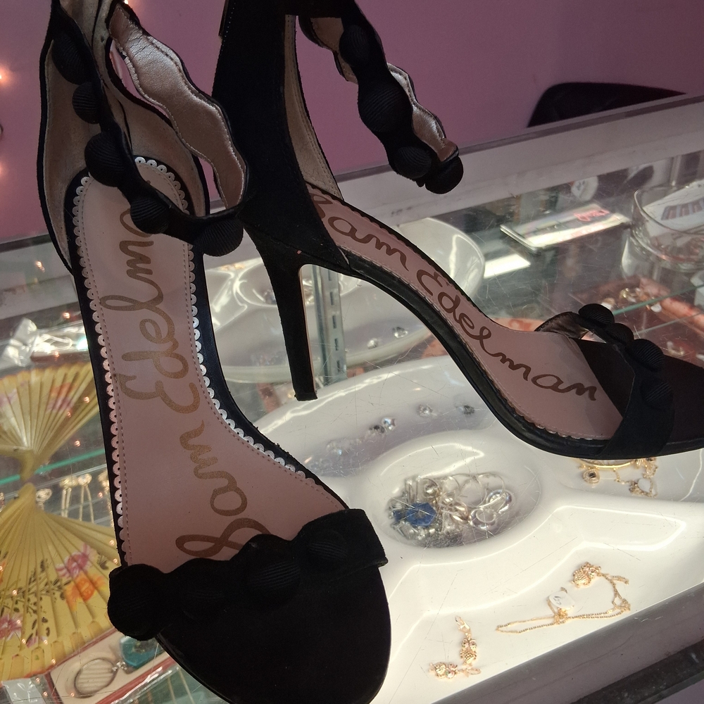 Sam Edelman Black Bow Heels